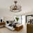 Colp 18'' Classic Farmhouse Caged Ceiling Fan with Lights, Rustic Bladeless Fandelier Reversible Ceiling Fan