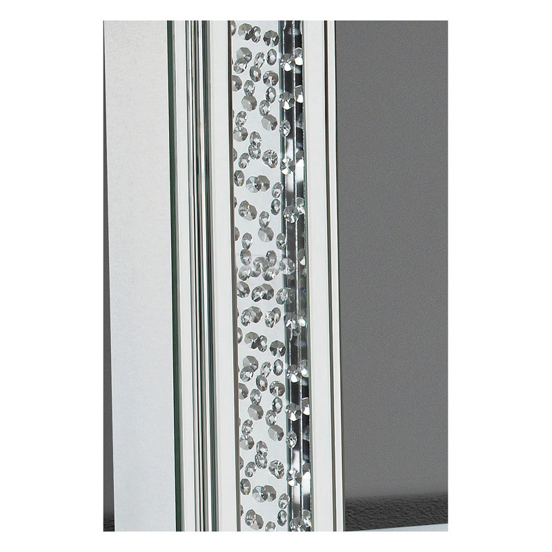 Miroir d'appoint rectangulaire argenté Nysa