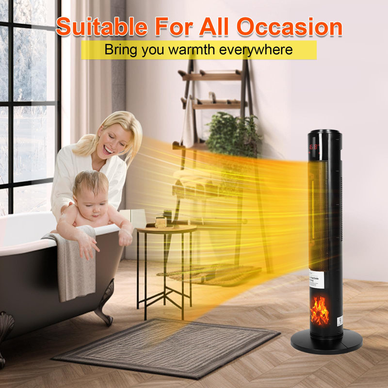 CAYNEL 1500 Watt Electric Tower Space Heater with Adjustable ThermostatHeater 