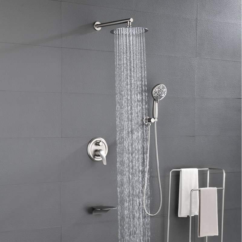 All-In-One Kit with Rough in-Valve, Brushed Nickel