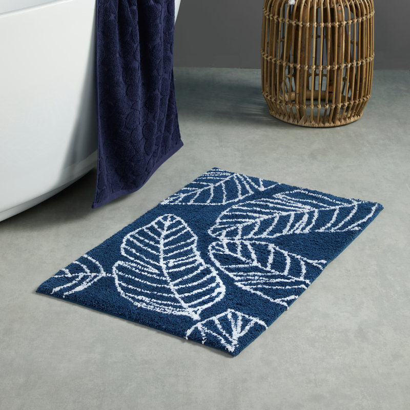 Matteo Non-Slip Bath Mat, Navy