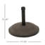Robuste base de parasol en béton 33 lb, brun, pouvant accueillir des parapluies jusqu'à 5 pieds, 18,07 po x 18,07 po x 13,54 po, construction, support à assembler requis, convient à la construction