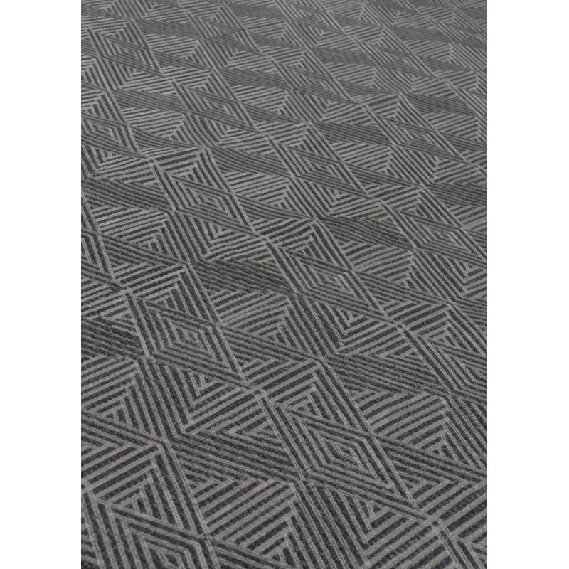 Pavilion Geometric Area Rug in Charcoal, Rectangle 8' x 10'