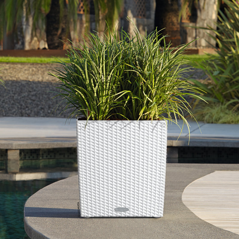 Moneak Planter Box, White, 30cm H x 30cm W x 30cm D