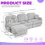 Canapé surdimensionné en chenille en L avec repose-pieds, assise profonde et conception modulaire-126539456