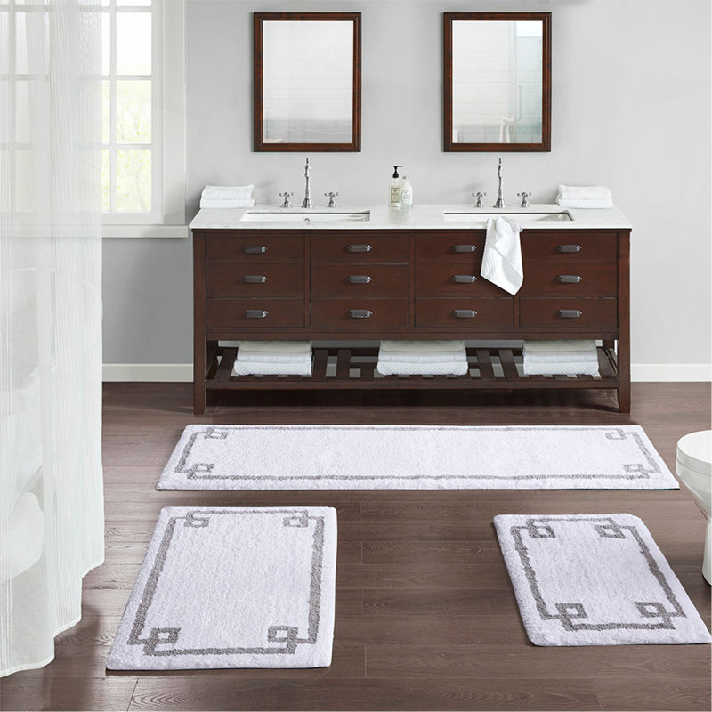 Cotton Tufted Bath Rug 24X72, Single - 2' x 6', White
