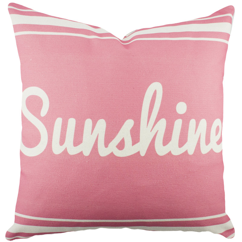Sunshine Cotton Blend Reversible Throw Pillow