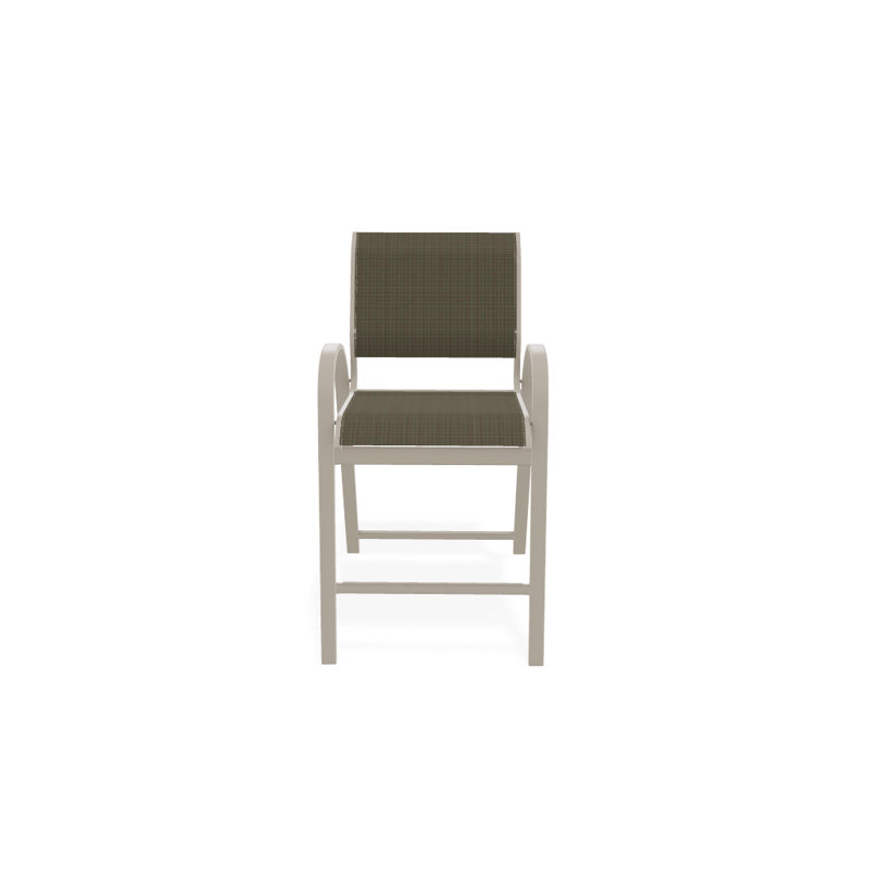 Tabouret de bar 42 po Holna, Tweed Sunbrella® brun, Désert texturé