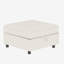 6 places convertibles en chenille beige - modulaire avec rangement pour la place de salon en chenille, 6 places