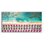  «Sandy Beach and Pink Umbrellas» par Rey Klimt, art mural en verre acrylique, 24 po x 12 po