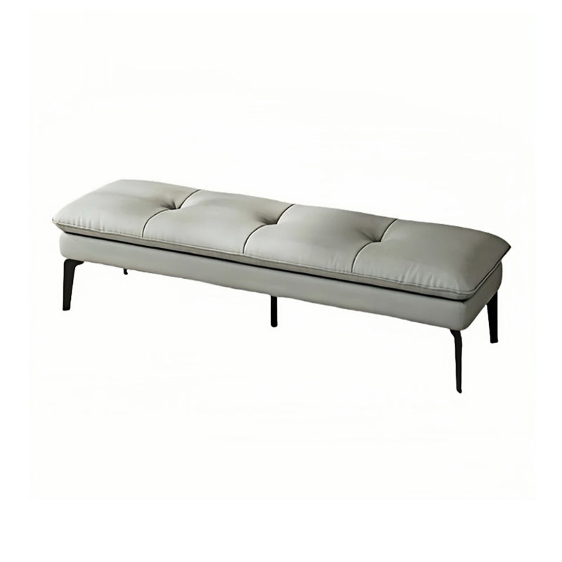 Banc rembourré en cuir Odilio Match, H 14,96 po x l 55,11 po x P 19,68 po