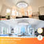 Low Profile Flush Mount Ceiling Fan with Light, 6 Speed Reversible Ceiling Fan for Bedrooms-1694267549