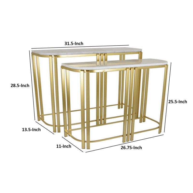 Maysaa Marble Top Nesting Tables