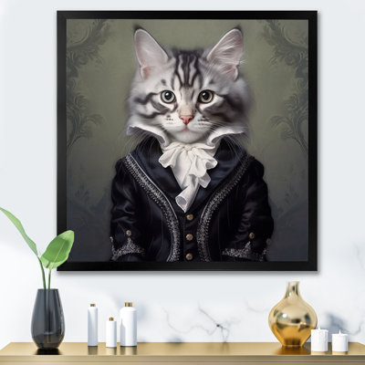 Chat, impression sur toile, Elegant Whiskers