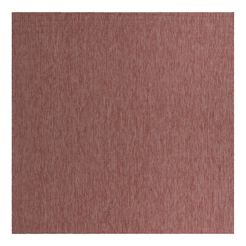 Avaughn Indoor/Outdoor Area Rug, Square 10'8", Rust Red