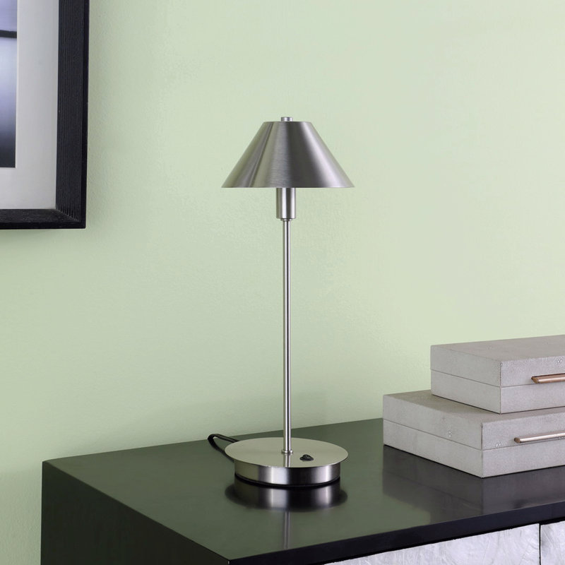 17.5" Silver Nickel G-9 Led Table Lamp