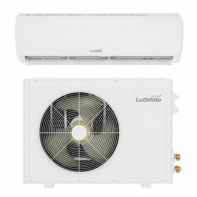 9000 BTU 115V Ductless Mini Split Air Conditioner & Heat Pump System with Wi-Fi, 19 SEER2