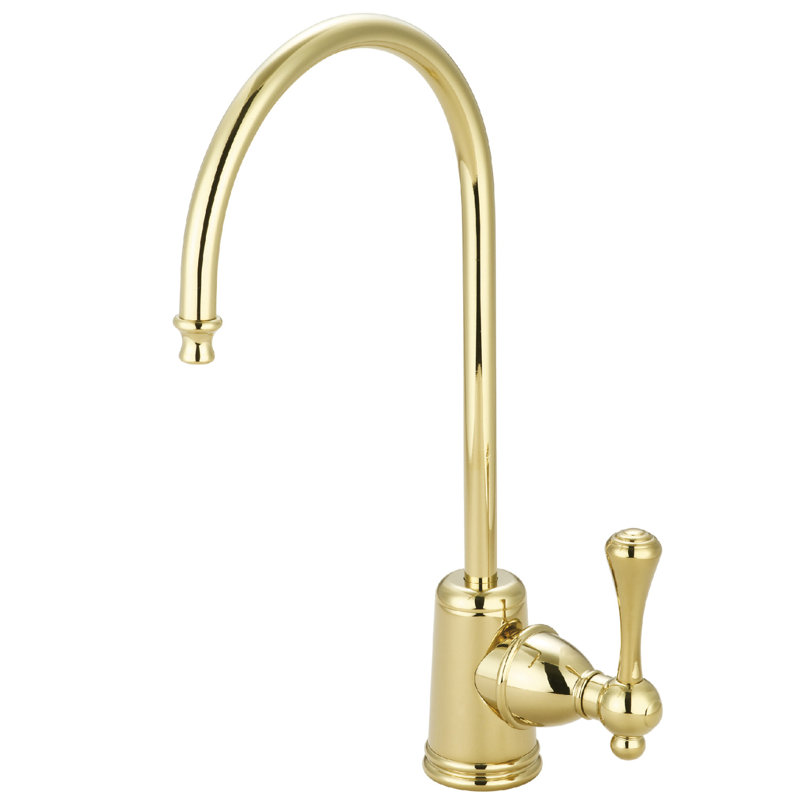 Robinet de filtration d'eau 1 trou à fixation sur le comptoir Kingston, Laiton poli