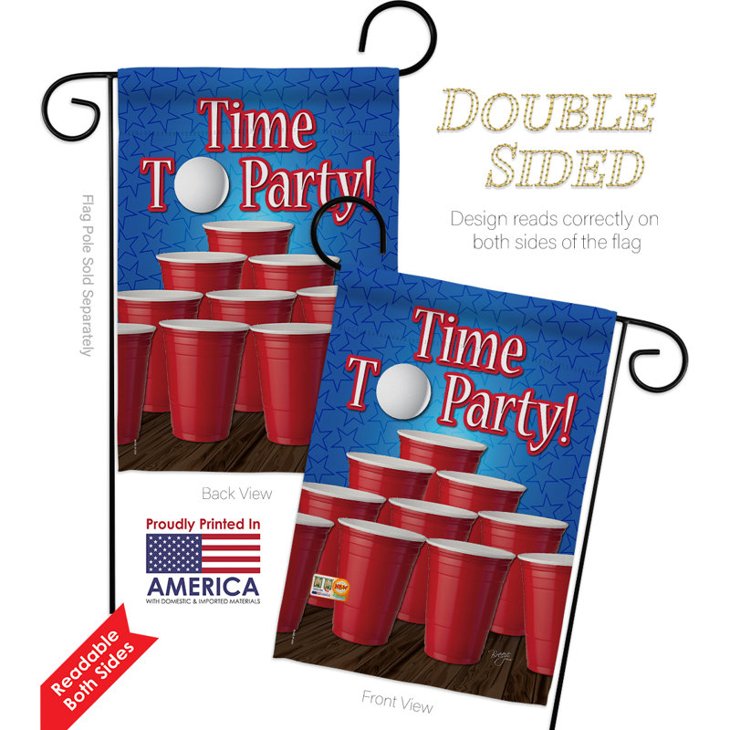 Double Sided 18.5 in. H x 13 in. W Polyester Flag set
