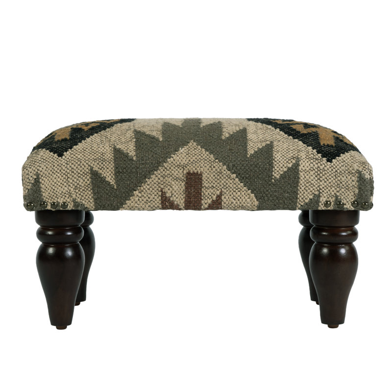 Tabouret de coiffeuse Tenbury, Beige / vert / brun