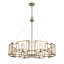 Lustre 8 lumières Compson en bronze champagne brossé avec verre transparent