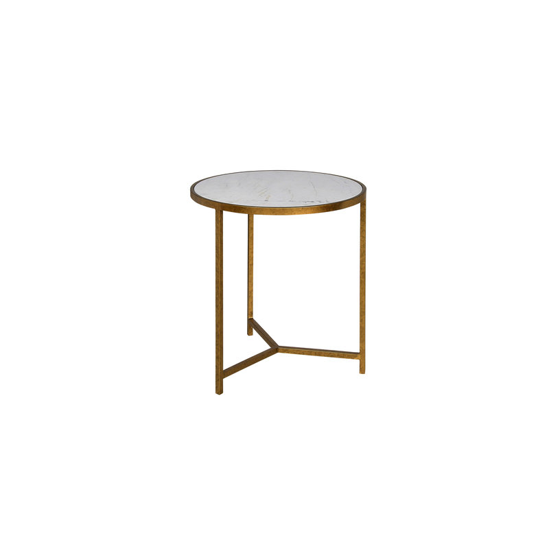Valley Marble Frame End Table, Royal Gold