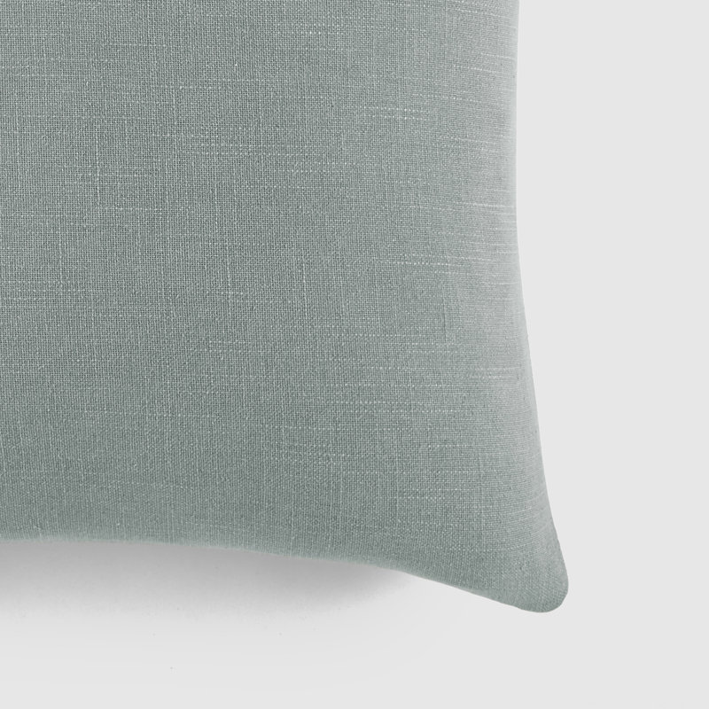 Coussin décoratif carré en coton uni Cearra (20 po x 20 po), Bleu