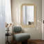 Miroir mural rectangulaire 36 "x24" avec cadre en métal doré