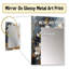 «White Gold Woman Silhouette Basswood Tree II» - grand miroir mural cerisier en fleurs, miroir décoratif blanc, impression d'art en métal-1598550011