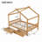 House Platform Bed With Two Drawers,Headboard And Footboard,Roof Design-1835167125