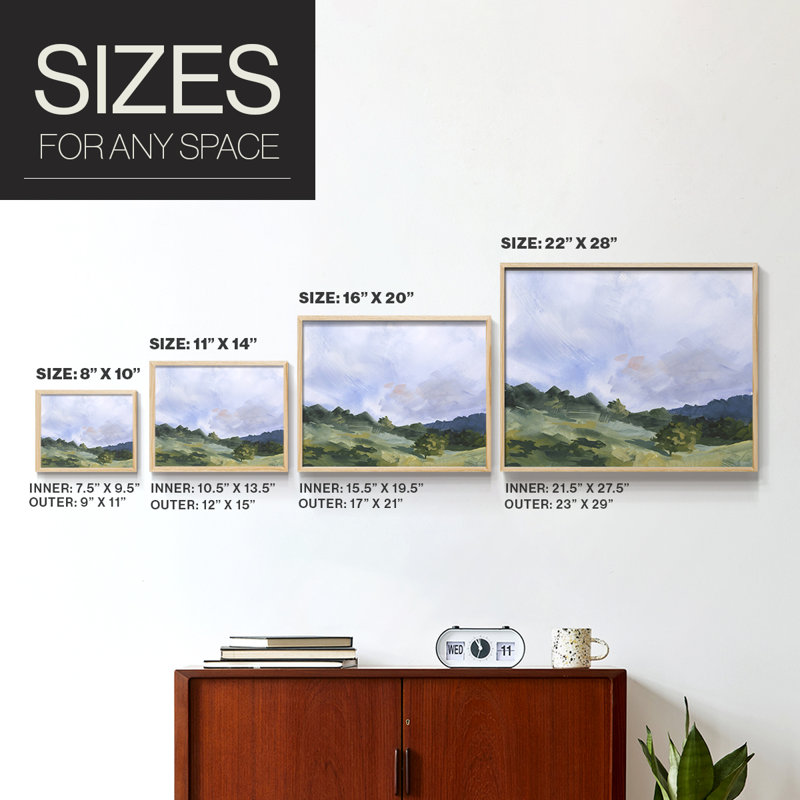 «Pastoral Horizons I», reproduction encadrée, Naturel, H 22 po x l 28 po