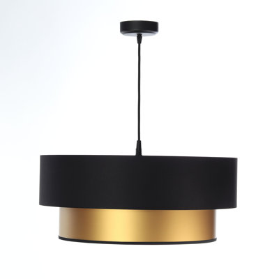 Shandra 1 - Light Black Drum Pendant