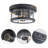 2-light Black Motion Sensor Dusk To Dawn Outdoor Flush Mount Ceiling Light With Clear Glass Shade