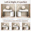 Modern Minimalist Dressing Table with Mirror and Side Cabinet Makeup table, Easy Assembly Vanity