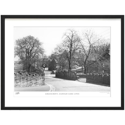 Grasscroft, Clough Lane C1955 by Francis Frith - Single Picture Frame Print