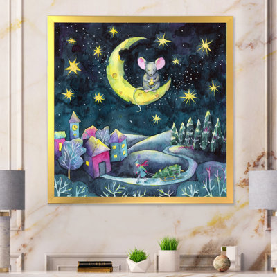 Illustration de Noël - Art mural pour enfants, art sur toile
