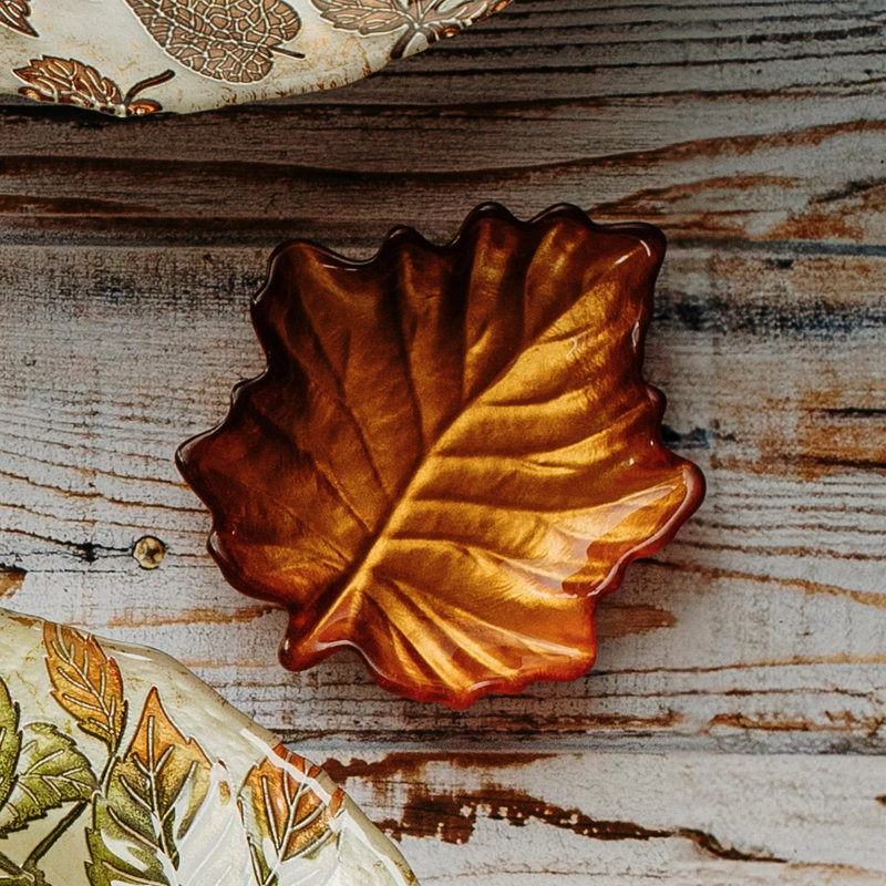 Autunno Handmade Glass Appetizer Plate