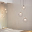 Luminaire suspendu en verre clair Vine 3-94559850