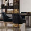 Chaise d'appoint rembourrée en velours avec pieds dorés -880248098