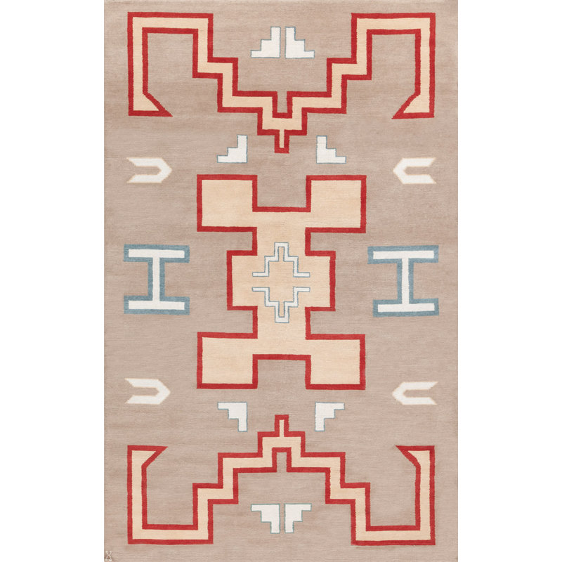 Mesa Wool Southwestern Area Rug, Rectangle 4' x 6'