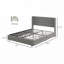 Structure de lit plateforme tapissier avec tiroirs de rangement-874298340