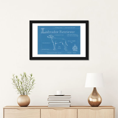 «Blueprint of a Labrador Retriever», reproduction d'art sur toile