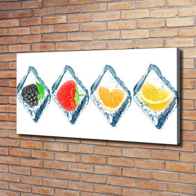 Fruit In Cubes - Wrapped Canvas Print