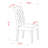 5 Piece Modern Dining Table Set Includes a Rectangle Wooden Table with Butterfly Leaf and 4 Light Sable Linen Fabric Parson Chairs, Black-1493690783-1493690770-1576857251