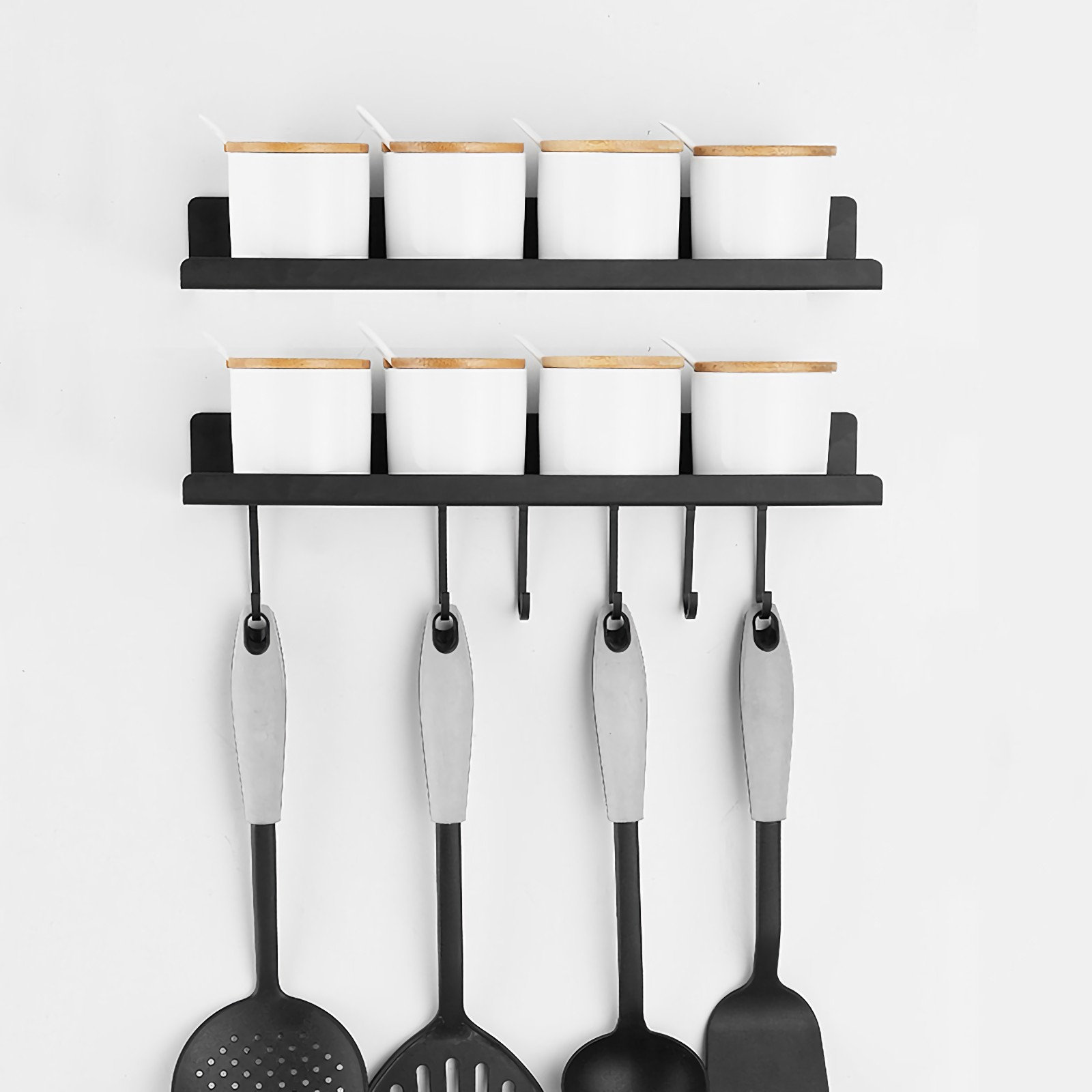 Soy Source Rack Latitude Run® Wall Mounted Kitchen Oil, Salt, Soy Sauce, And Vinegar ...