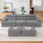 Boneless 134" W Modular U-Shaped Compression Sectional Sofa-278847347