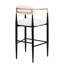 2 comptoirs, tissu beige rembourré avec des pieds en fer pour la cuisine moderne, 260 lb inclus des outils de 2 hauteurs, dossier et îlot de cuisine, solide-58801884-58801875