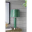 Lampe de table en cuir 14 x 14 x 27 po