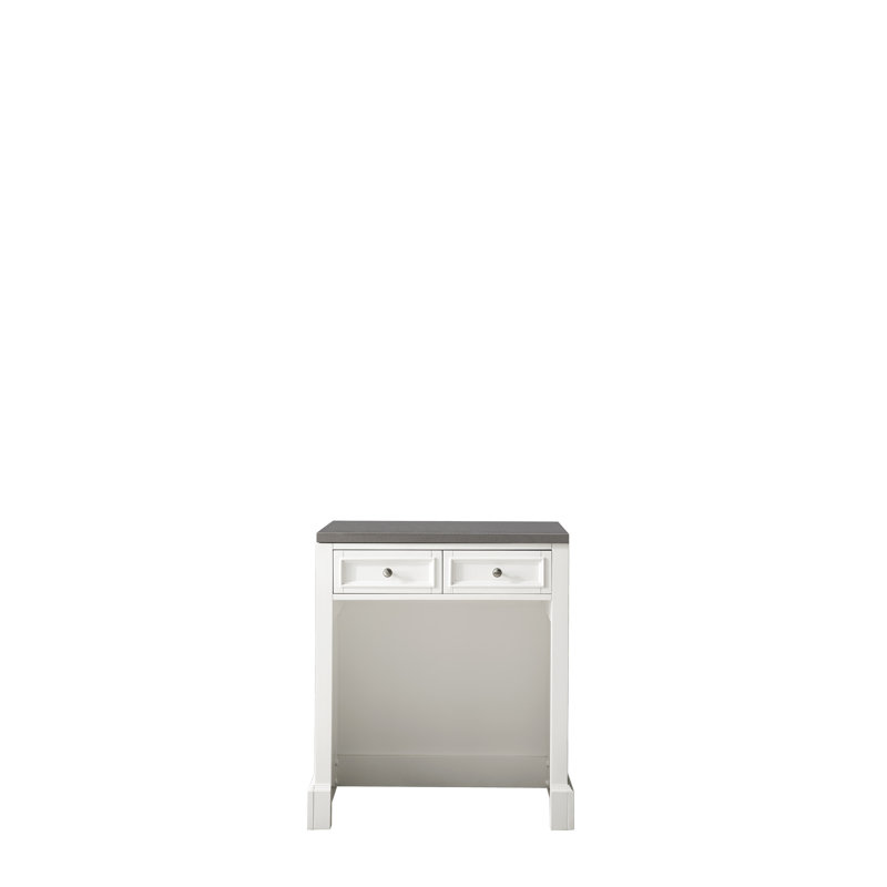 Meuble-lavabo en bois massif Kewstoke, Exposition grise