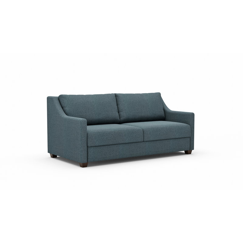 Upholstered 74'' Sofa Bed, Blue Coral